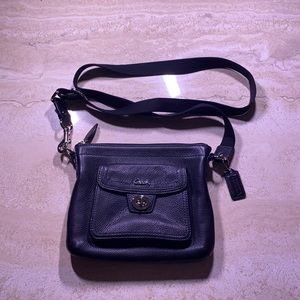 Black crossbody Coach bag